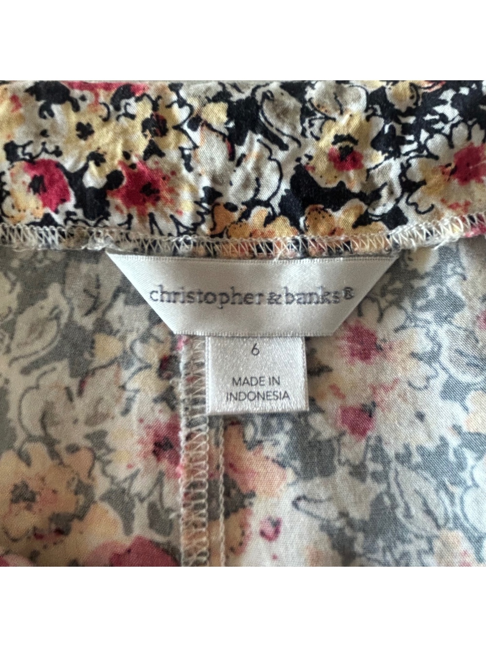 Christopher & Banks Cottagecore Floral Midi Skirt Multi Womens Size 6 Bohochic - Picture 5 of 6